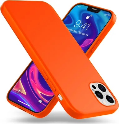 Produktbild von NALIA Neon Handy Hülle für iPhone 12 Pro Max, Slim Case Schutz Cover Etui Bumper Orange