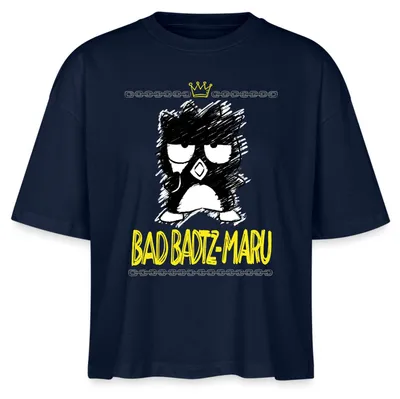 Produktbild von Spreadshirt Bad Badtz Maru Skizzen Stil Boxy Shirt Damen, XL, Navy