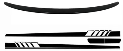 Produktbild von Kofferraumspoiler & Seitenaufkleber Aufkleber für Mercedes C C205 14-19 Schwarz.