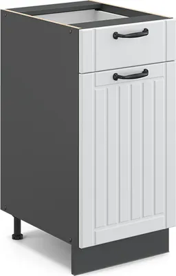 Produktbild von Küchenunterschrank Vicco Fame-Line Weiß Landhaus 40 cm ohne Arbeitsplatte, Model 36049