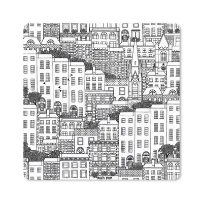 Produktbild von MuchoWow® Mauspad Mousepad Dublin - Skyline - Muster 20x20 cm - Mousepads - Maus Mat - Pad - Mausunterlage - Desk Mat - Bureauartikeln