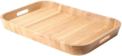 Produktbild von Tablett aus Gummibaumholz 53 x 35 x 5 cm
