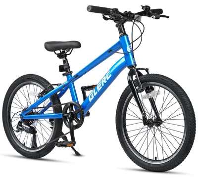 24-Zoll-Kinderfahrrad, 7-Gang, V-Bremsen, Stahlrahmen, blau