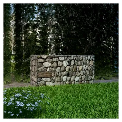 Produktbild von Gabionenkorb, Pflanzkübel, Kräuterbeet, Hochbeete-Kit, Pflanztrog, Vertikalbeet, Pflanzgefäße, Pflanzencontainer, Stahl 100×50×50 cm
