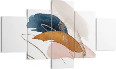 Produktbild von Bild auf Leinwand - Leinwandbild - 5 Teile - Die Farben Abstraktion Stück - 125x70cm - Wand Bild - Wanddeko - Wandbilder - Leinwanddruck - Bilder - Wanddekoration - Leinwand bilder - EA125x70-5100