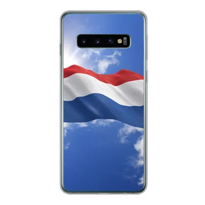 Produktbild von MuchoWow® Handyhülle Schutzhülle Hülle für Samsung Galaxy S10 Die Flagge der Niederlande weht am Himmel Silikon Softcase Handy Hülle - Handytasche
