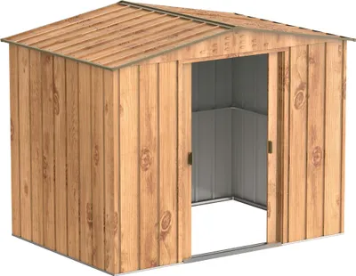 Produktbild von Duramax Metall Gartenhaus 262x174 Geräteschuppen Garten Gerätehaus Schiebetür, H. 205 x B. 262 x T. 174 cm, Metall