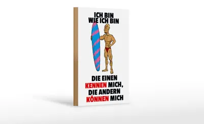 Produktbild von Holzschild Spruch 12x18cm einen kennen mich anderen können mich