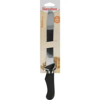 Produktbild von Metaltex Basic Line Broodmes 31 Cm Rvs/Zwart