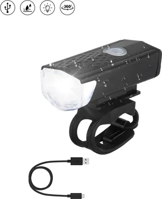 Produktbild von Optizium Fahrradlicht Led Fahrradbeleuchtung - Fahrradlampe USB Wiederaufladbare Frontlicht - Wasserdicht Fahrrad Licht Fahrradlichter