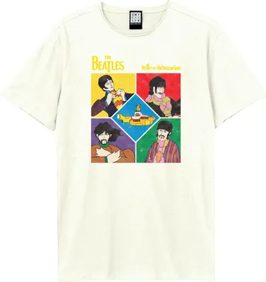 Produktbild von Amplified - "Yellow Submarine Shapes" T-Shirt für Herren/Damen Uni GD2129 (XL) (Altweiß)