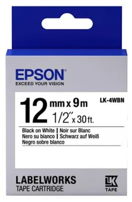 Obrázek produktu pro Epson LK-9WBN, Černá na bílé, Japonsko, 5 cm, 8 m, 1 kusů, 70 mm
