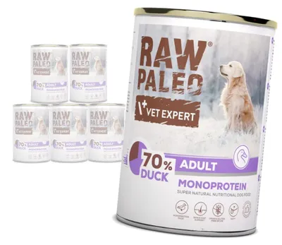 Zdjęcie produktu dla Raw Paleo Adult Monoprotein 6x400g Mokra Karma Dla Psa z Kaczką