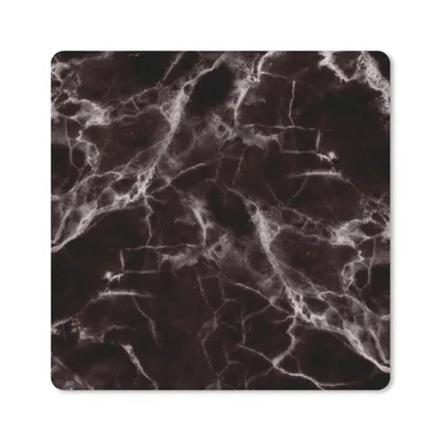 Produktbild von MuchoWow® Mauspad Mousepad Marmor - Chic - Schwarz 20x20 cm - Mousepads - Maus Mat - Pad - Mausunterlage - Desk Mat - Bureauartikeln