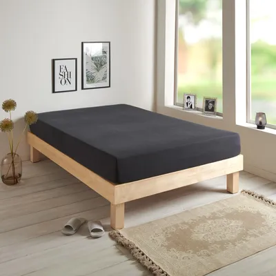 Produktbild von Traumschlaf Basic Single Jersey Spannbettlaken 140x200 - 160x200 cm anthrazit