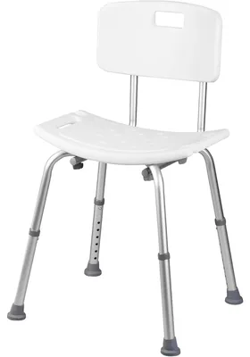 Zdjęcie produktu dla Krzesełko prysznicowe, z regulacją wysokości, ergonomiczna konstrukcja, BIAŁE