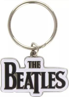 Produktbild von The Beatles - Emaille Schlüsselanhänger Drop-T-Logo RO11641 (Einheitsgröße) (Schwarz/Weiß)