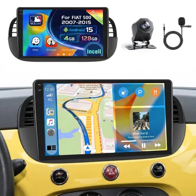 Immagine prodotto di Autoradio touchscreen da 9 pollici con 4G e 64GB di memoria, CarPlay wireless, GPS e Bluetooth