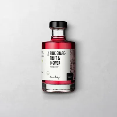 Image de Wajos Pink Grapefruit & Ingwer Tonic Sirup - sirop fruité et épicé pour boissons et cocktails rafraîchissants, 200 ml, sans alcool