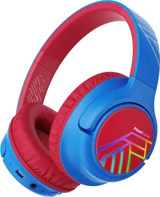 Produktbild von Kinderkopfhörer Over Ear mit 74/85/94dB Lautstärkebegrenzung, LED-Leuchten, Kabellos & Aux-Kabel Faltbare Kopfhörer mit Mikrofon für Handy/Tablet