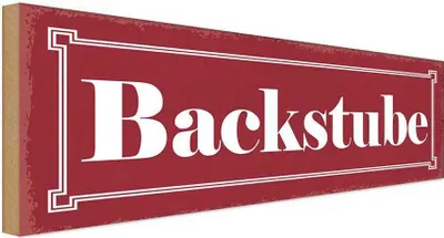 Produktbild von vianmo Holzschild 10x27 cm Backstube Beruf Arbeit