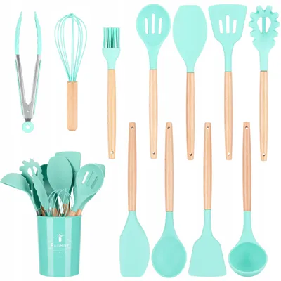 Produktbild von Elitehoff Küchenutensilien Set Mint 12-teilig mit Behälter