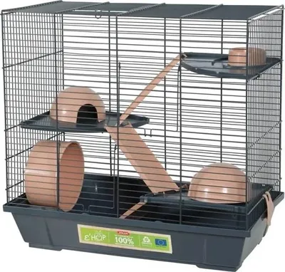 Obrázek produktu pro Klec křeček EHOP Triplex 50cm šedá/růžová s výb. Zolux