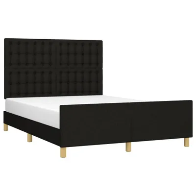 Produktbild von vidaXL Bettgestell ohne Matratze Schwarz 140x190 cm Stoff