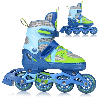 Immagine prodotto di Pattini a rotelle NILS Extreme NJ1828A blu-verdi taglia M (35-38)