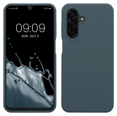 Produktbild von kwmobile Handyhülle für Samsung Galaxy A26 5G Hülle - Case Silikon - Kabelloses Laden - Schutzhülle Cover in Dunkler Schiefer