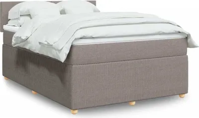 Produktbild von Boxspringbett mit Matratze Taupe 160x200 cm Stoff, Klassische Betten 2024 Neu DesignMöbel