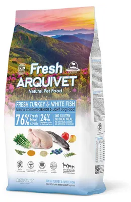 Produktbild von Arquivet Fresh Senior Light Pute & Weißfisch 10Kg - Halbfeuchtes Futter
