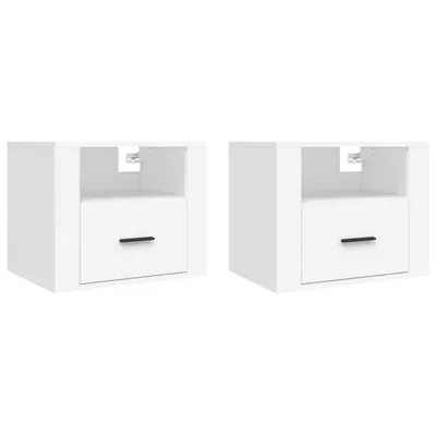 Immagine prodotto di Comodini a Muro 2 pz Bianchi 50x36x40 cm