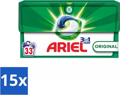 Produktbild von Ariel - 3in1 Waschmittel-Pods - Original - 33 Pods - Vorteilspack - 15 Stücke
