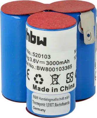 Produktbild von vhbw Akku kompatibel mit AEG FL36 AG303 Home Cleaner Heimroboter (3000 mAh, 3,6 V, NiMH)