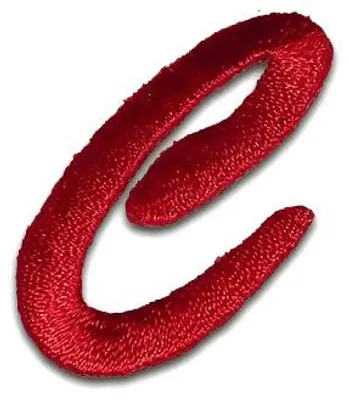 Produktbild von Buchstabe C 3.9x2.9cm: Alphabet Buchstaben Einzeln Auswählbar - Aufnäher, Bügelbild, Aufbügler, Applikationen, Patches, Flicken, Zum Aufbügeln