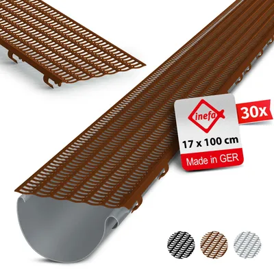 Productafbeelding van Protektor Bladbescherming 30 meter, dakgootbescherming, bladvangerstrip, bruin