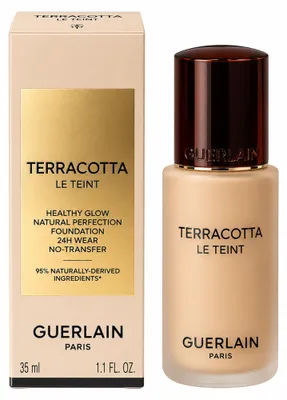 Productafbeelding van Guerlain Terracotta Le Teint, pompflacon, vloeibare formule, geschikt voor elk huidtype, hydraterend, mat, warme tinten