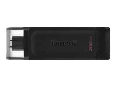 Obrázek produktu pro Kingston Technology DataTraveler 70, 32 GB, USB typu C, 3.2 Gen 1 (3.1 Gen 1), Čepice, 7 g, Černá