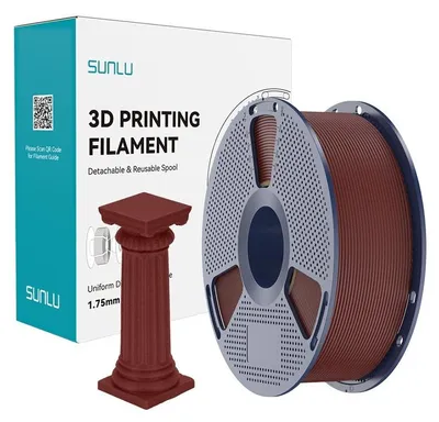 Produktbild von Sunlu PLA High Speed Marble Filament Ziegelrot