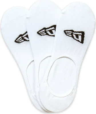 Image de Ponožky New Era Flag Invisible 3pack chaussettes Blanc Uni - 35-38