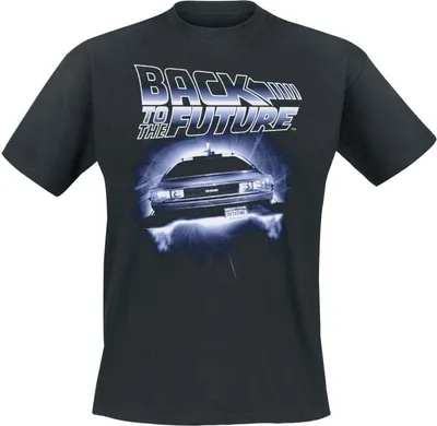 Produktbild von Zurück in die Zukunft T-Shirt Herren Flying Delorean schwarz L