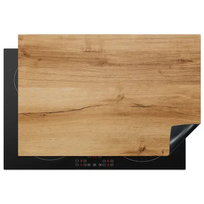 Obrázek produktu pro KitchenYeah® Kryt varné desky vzhled dřeva - hnědý - dřevo, 77x51cm, dekorace do kuchyně, keramický kryt varné desky, krycí deska na varnou desku