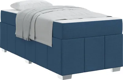 Immagine prodotto di vidaXL Struttura letto con materasso blu 120 x 190 cm in tessuto