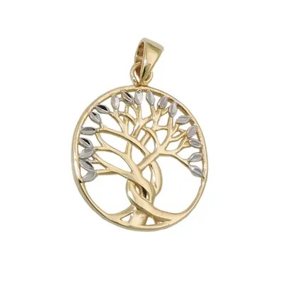 Produktbild von Anhänger 17x16mm Baum des Lebens bicolor 9Kt GOLD gold 17x16mm