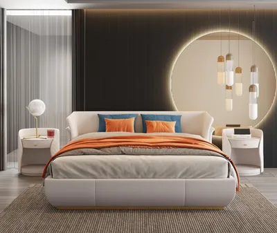 Produktbild von Bett Polster Design Luxus Doppel Betten Schlaf Zimmer 180x200cm Neu