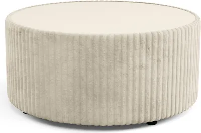 Produktbild von Masseno Polster-Couchtisch LINEO 89 cm Kaffetisch für Wohnzimmer Sofatisch Wohnzimmertisch Beige