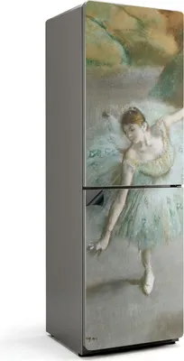 Produktbild von Ballerina Edgar Degas – Magnetische Kühlschrank Abdeckung – Dekorfolie magnetisch Küche – Kühlschrank Magnet Deko – selbstklebende Magnettafel – Magnetfolie für Kühlschranktür – 60x190 cm