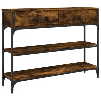 Zdjęcie produktu dla vidaXL Stolik konsola dąb wędzony 100x25x75 cm materiał drewnopochodny