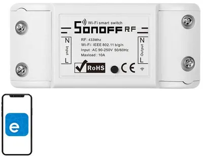 Immagine prodotto di Interruttore intelligente Wifi + Rf 433 Sonoff Rf R2 (Nuovo)